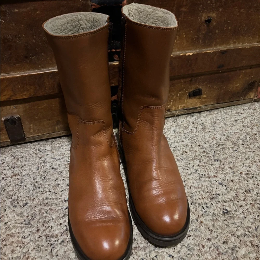 Lamica, Italian Leather, Sherpa Lined, Boots